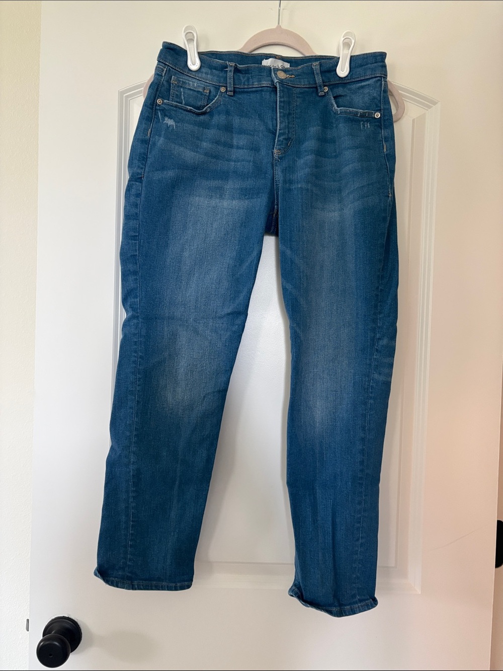 LOFT Women's Midwash Blue Straight Jeans